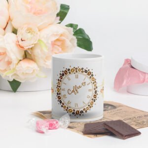 coffee time mug – inspirational coffee lover gift, 11oz